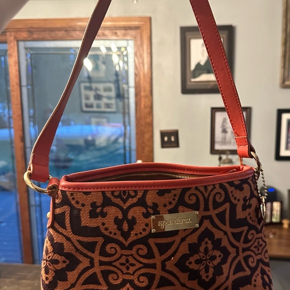 Spartina 449 Red and Black Floral Clutch - Picture 5 of 8